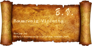 Baumzveig Violetta névjegykártya